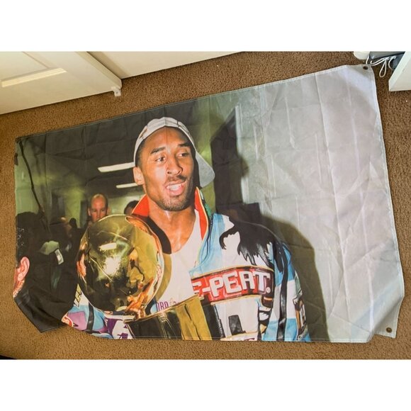 Kobe Bryant NBA Championship Tapestry Wall Hanging 60" x 40" Polyester - Picture 2 of 2